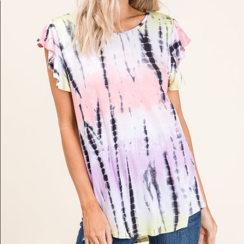 Ruffle Sleeve Top NWT - Picture 2 of 3